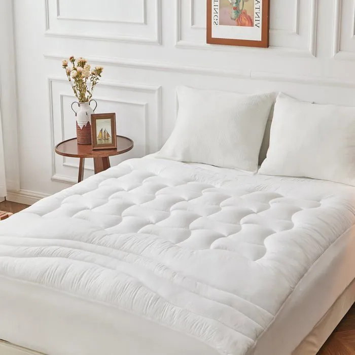 Surmatelas 140x190cm ConforProtect 2 en 1 |  Alèse et protège-matelas intégrés | 7 cm de confort-0