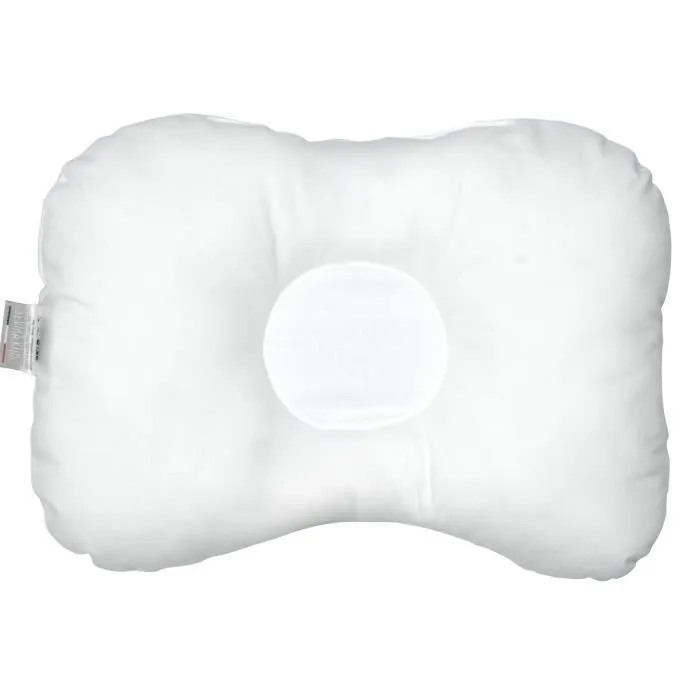 Coussin cale-tête ergonomique en gaze de coton Blanc 30 cm x 25 cm-2