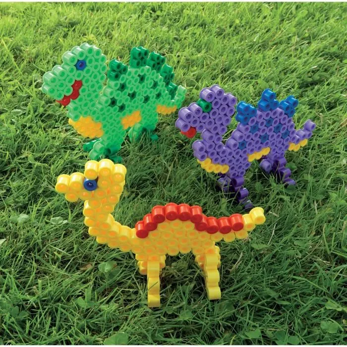 HAMA - Boite "Dinosaure" - 600 perles à repasser taille MAXI et 1 plaque - Loisirs créatifs - Dès 3 ans-1