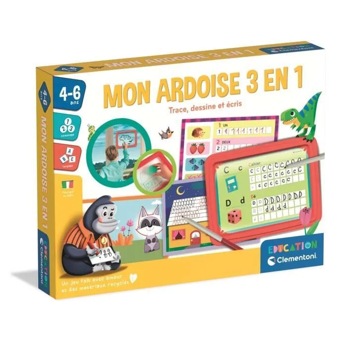 Jeu d'écriture pour enfants - Clementoni - Mon atelier d'écriture - Alphabet et pré-écriture-0