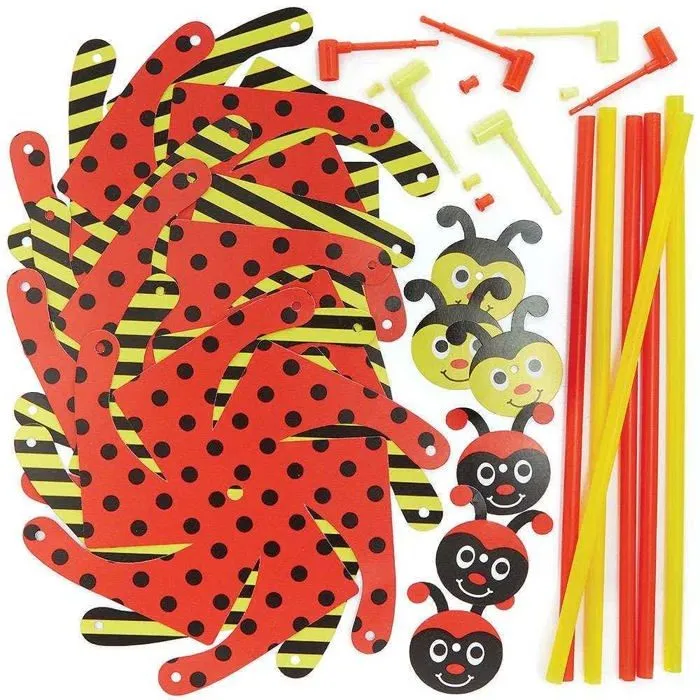 Baker ross - FC785 - Moulin a Vent Coccinelle et Bourdon - Lot de 6, Activites Manuelles pour Enfants ()-3