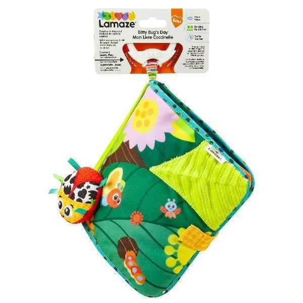 Jouet activité éveil Mon Livre Coccinelle - TOMY - Pour Bébé - Vert/Rouge - Stimule la vision et le toucher-0