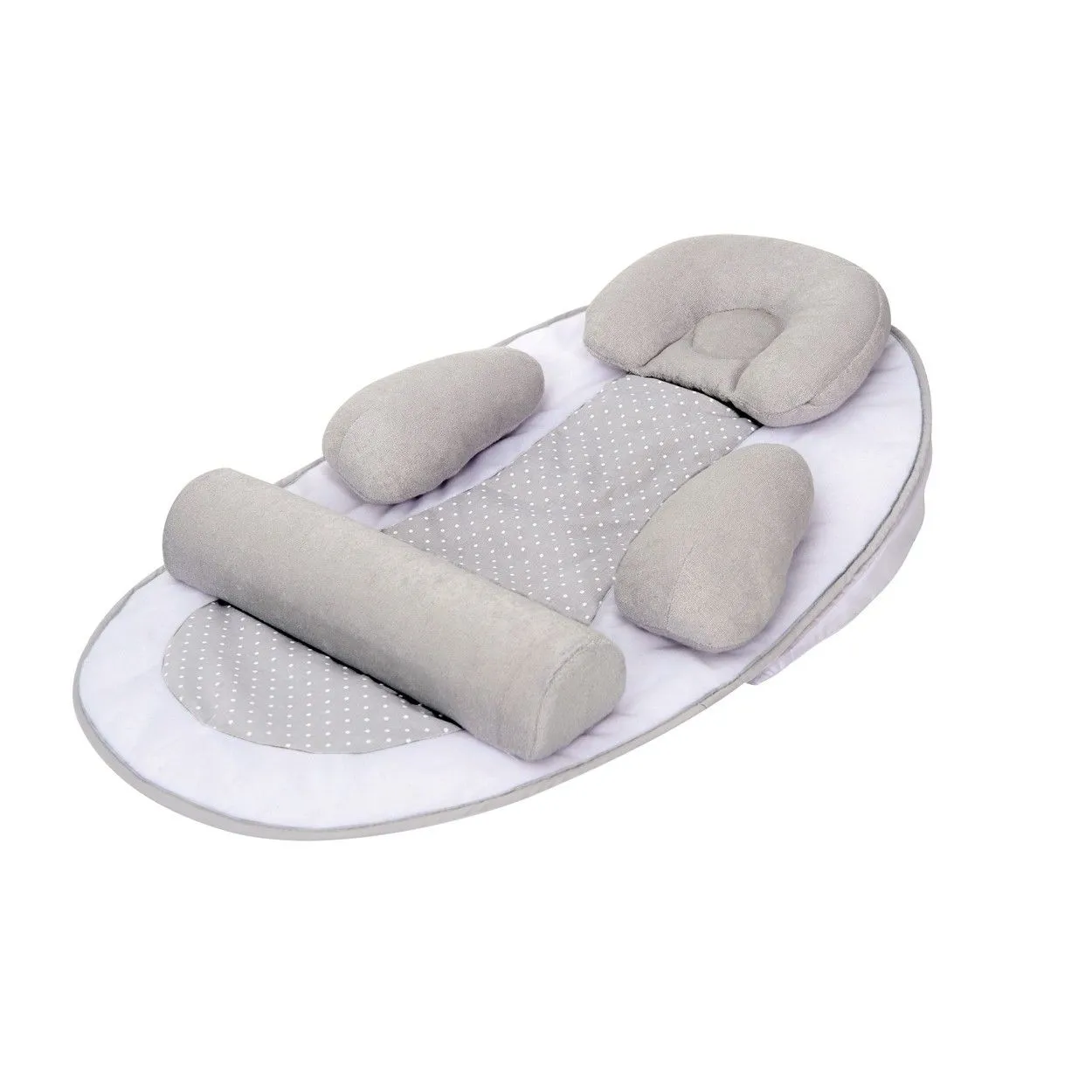 Cocon De Sommeil Bébé TINEO - Cale Bébé - Plan Incliné 10° - Évolutif - Ajustable - Amovible - 0-3 mois - Cale Tête Bébé - 58x40cm-0