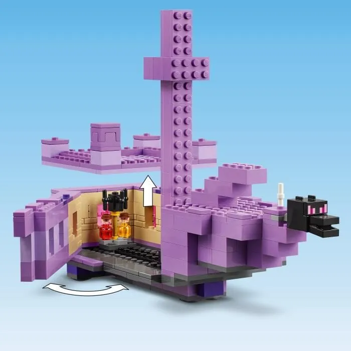 LEGO® Minecraft® 21264 Le dragon et le navire de l’Ender - Set inspiré des jeux vidéo-3