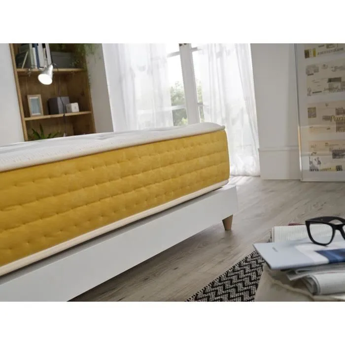 Matelas 90x190 cm Ressorts Ensachés Elite Gold epaisseur 30 cm +/- 2 Rembourré en Mémoire de forme + Supersoft 5 cm Mi-Ferme. ECCOX-3