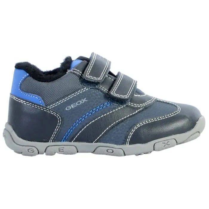 Basket Enfant - Geox - Balu B1636A - Scratch - Bleu - Marine/Royale - Confort Optimal-0