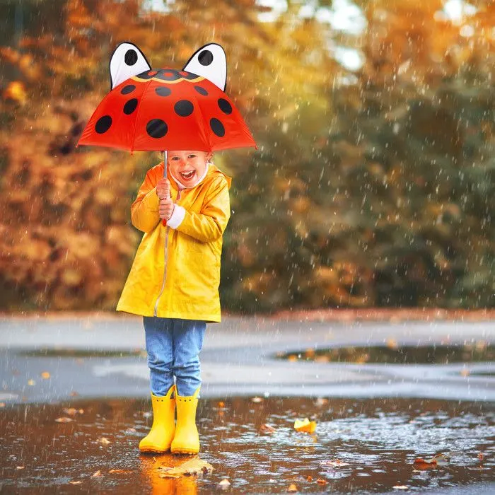 Parapluie pour enfants - RELAXDAYS - Motif coccinelle 3D - Rouge - Diamètre 68cm-1