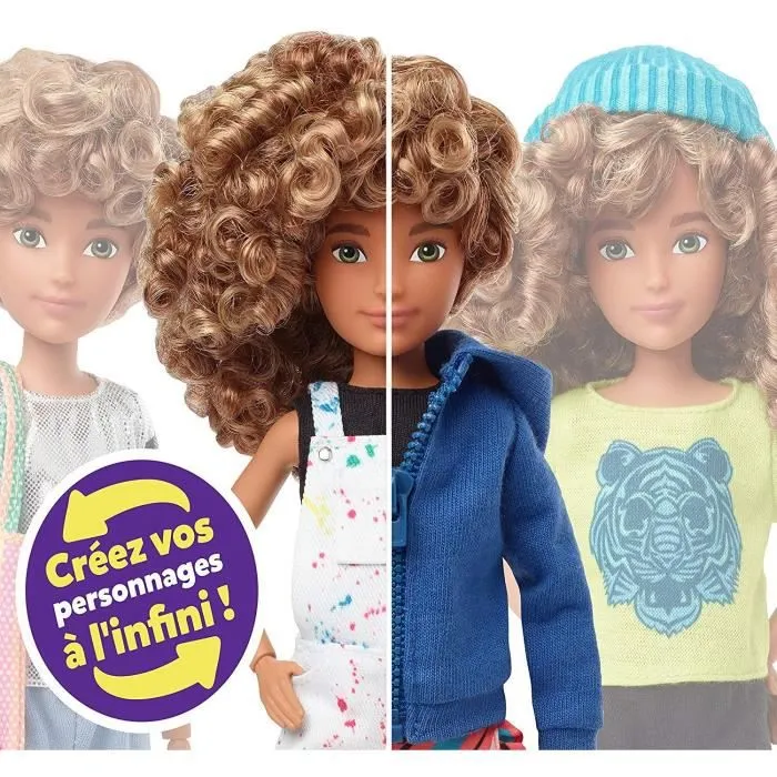 Poupée à Personnaliser aux cheveux blonds frisés - Creatable World - 30 cm - MATTEL-3