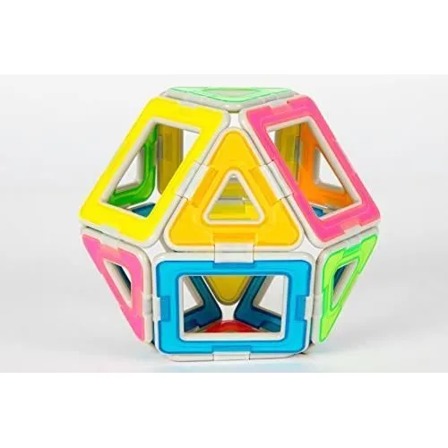 Set de Construction magnétique - MAGFORMERS - XL Neon - 14 pièces - Fluorescentes - 3 ans et plus-2
