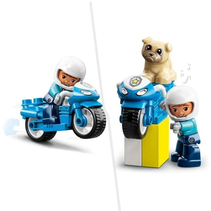 LEGO® 10967 DUPLO La Moto De Police, Jouet Pour les Enfants de 2 Ans et Plus, Développement De La Motricité Fine-3