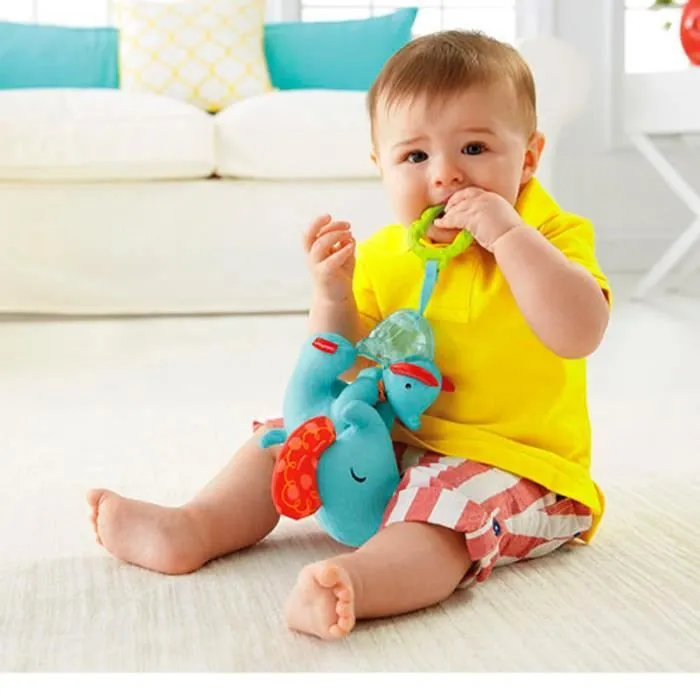 Peluche Maman et bébé éléphant aille Unique Coloris Unique - FISHER PRICE - Peluche - Mixte - 3 mois - Intérieur-2