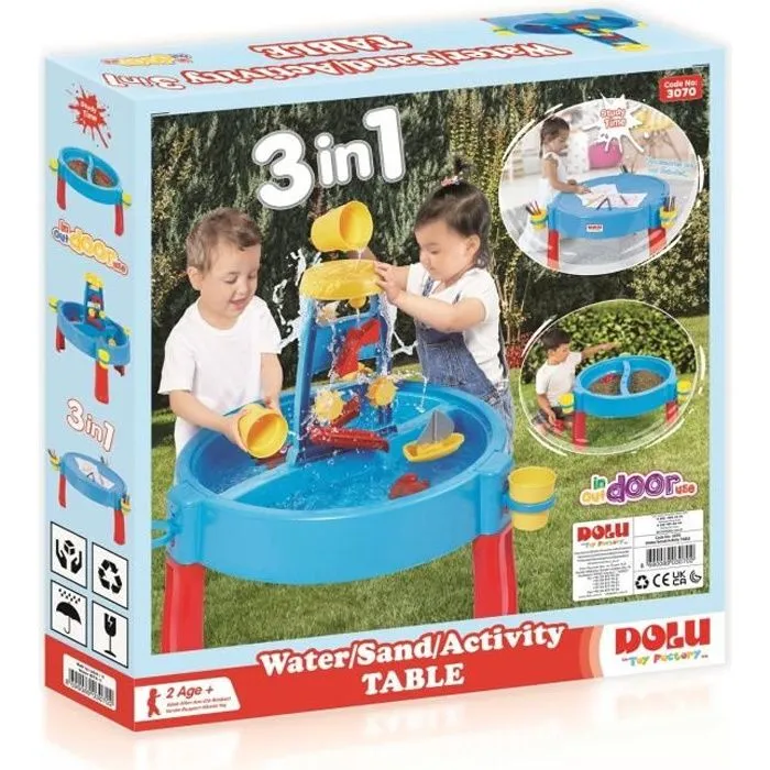 Table d'activités eau et sable 3 en 1-0