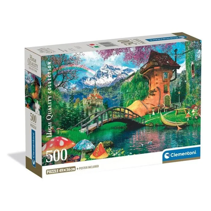 Puzzle Compact 500 pièces : La Vieille Maison à Chaussures-1