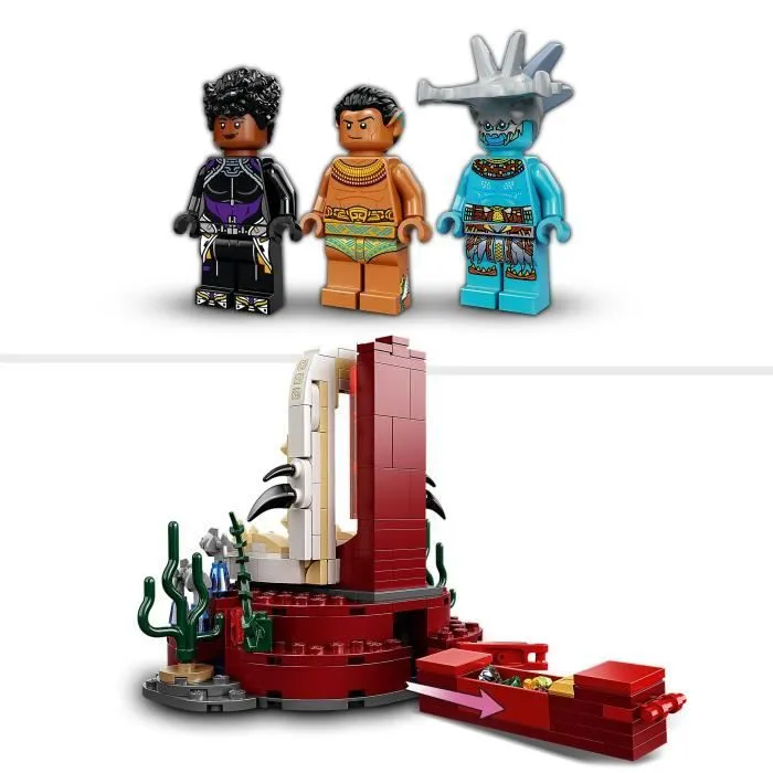 LEGO Marvel 76213 La Salle du Trône du Roi Namor, Jouet Sous-Marin, Figurines Black Panther-2
