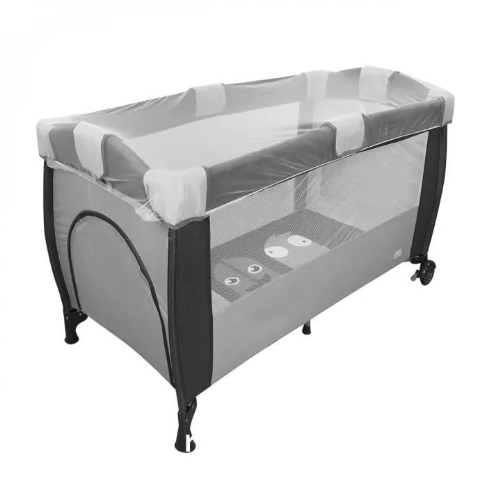 Moustiquaire universelle pour lit bébé 60x120 cm - Blanc transparent - Monsieur Bébé-1
