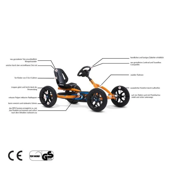 Berg Toys 24.20.32.00 Kart à pédales Buddy Blue Edition Limitée-2