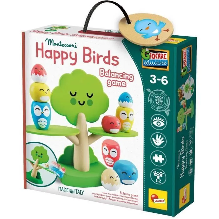 Tree Balancing - Jeu Montessori- MONTESSORI BOIS - Jeu d'Équilibre, Arbre et Oiseaux-0