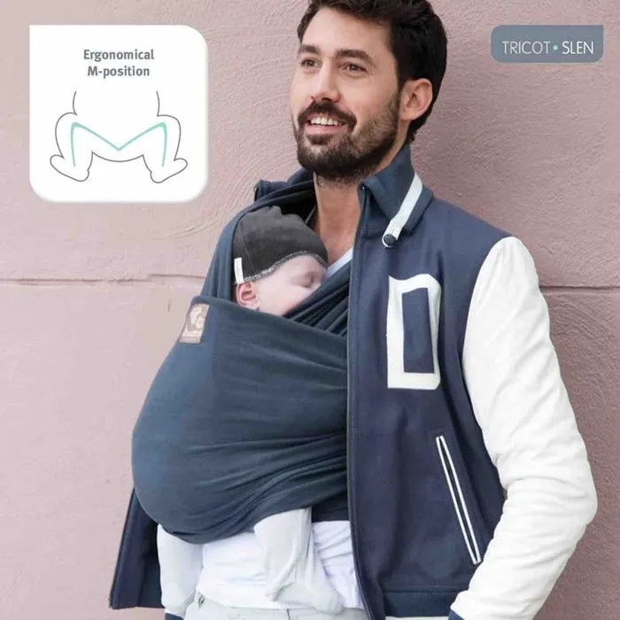 Écharpe de portage Tricot Slen en Bambou 540 x 67 cm Gris-5