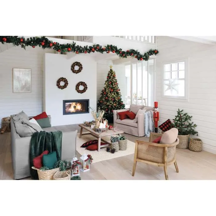 Atmosphera - Guirlande de Noël Rêve de Sapin L. 2 M - Vert et rouge-1