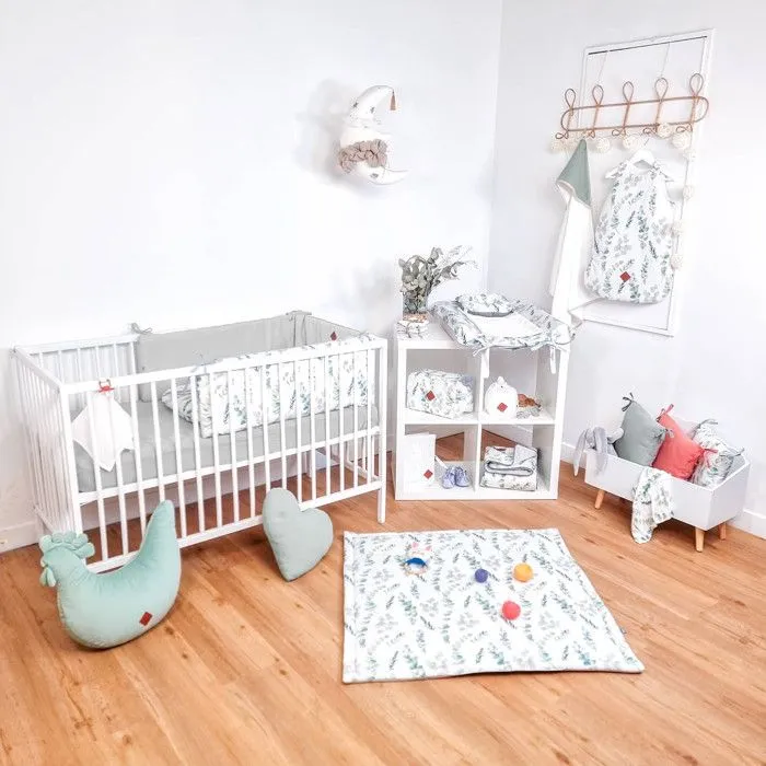 Drap housse berceau en coton Eucalyptus 40 x 80 cm Multicolore-4