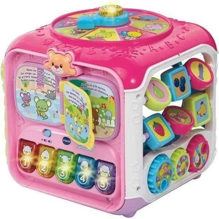 VTECH BABY - Super Cube Des Découvertes Rose-0