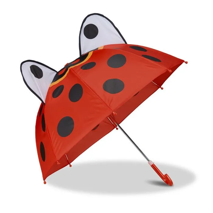Parapluie pour enfants - RELAXDAYS - Motif coccinelle 3D - Rouge - Diamètre 68cm-0