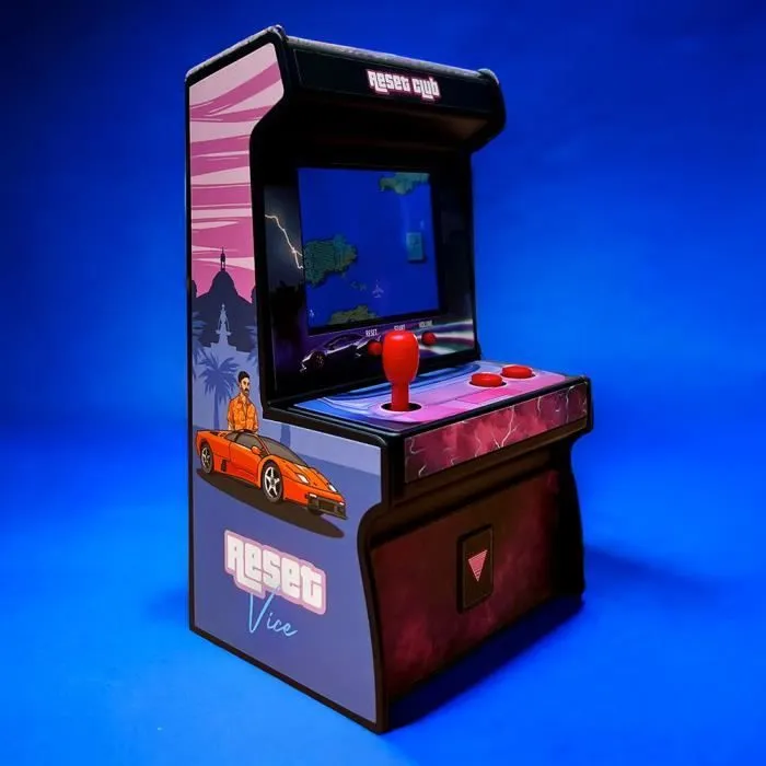 Mini Borne Arcade Rétro 200 Jeux Reset Vice - Console de Jeu Classique avec 200 Jeux Originaux Intégrés-0