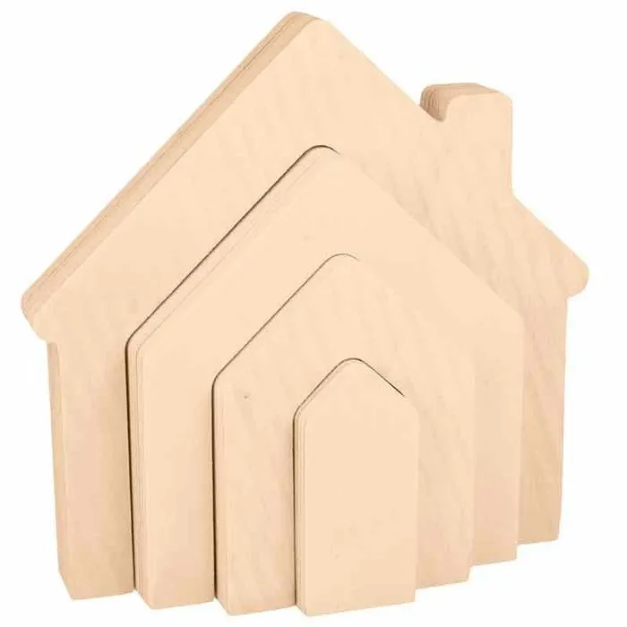 Puzzle 3D - Maison - 17x17,4 cm - Bois-1