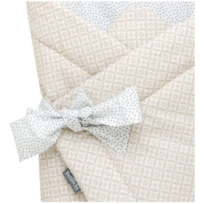 Bellochi Universelle Nid d'Ange Bebe - Réversible Couverture Enveloppante Bébé - en Coton Hypoallergénique - - Beige Dots-1
