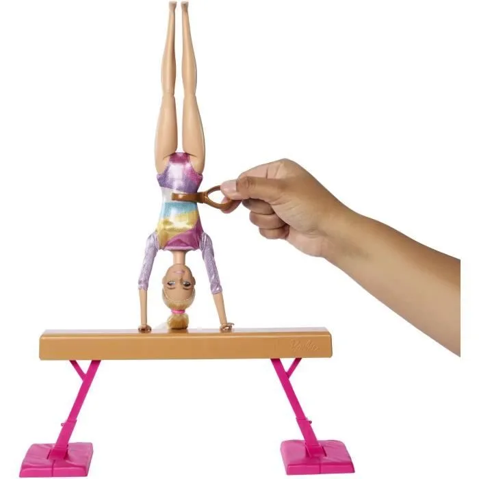 Barbie-Gymnastique-Coffret avec poupée et plus de 10 accessoires HRG52-4