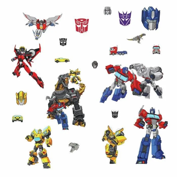 Stickers Transformers Cyberverse - ROOM MATES - Multicolor - Décoration murale-0