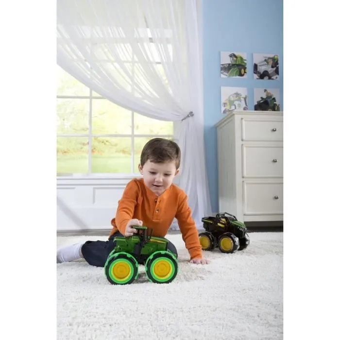 Camion Monster Treads JOHN DEERE avec roues lumineuses - Vert, noir et jaune - Pour enfants à partir de 3 ans-3