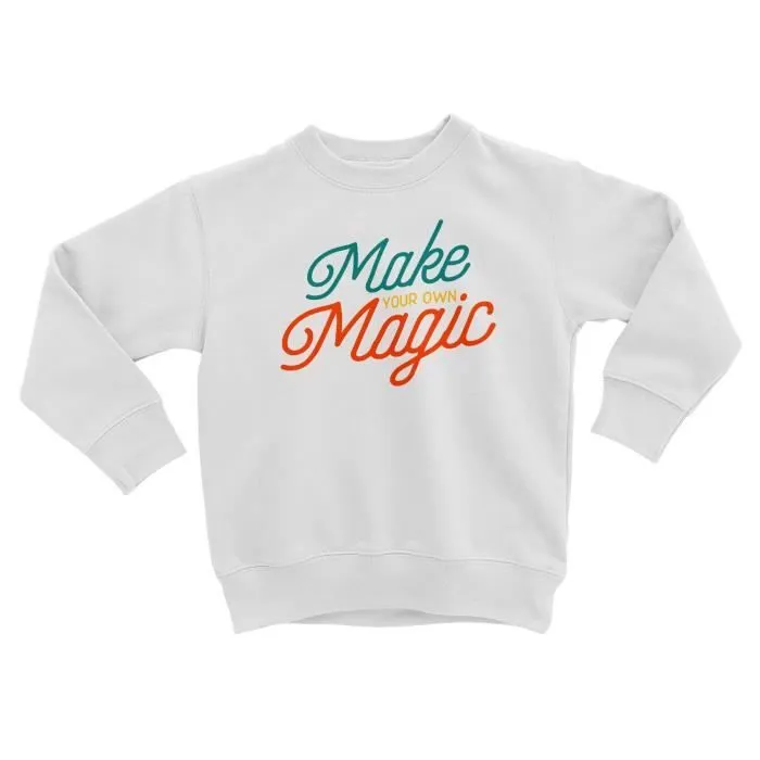 Sweatshirt Enfant Make your Own Magic Vintage 70's Retro Typo-0