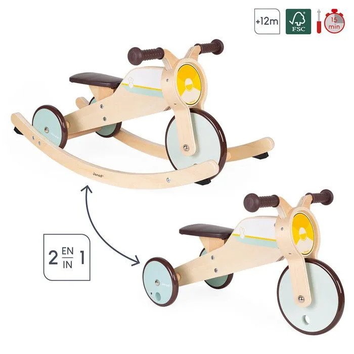 Tricycle 2 En 1 À Bascule-3