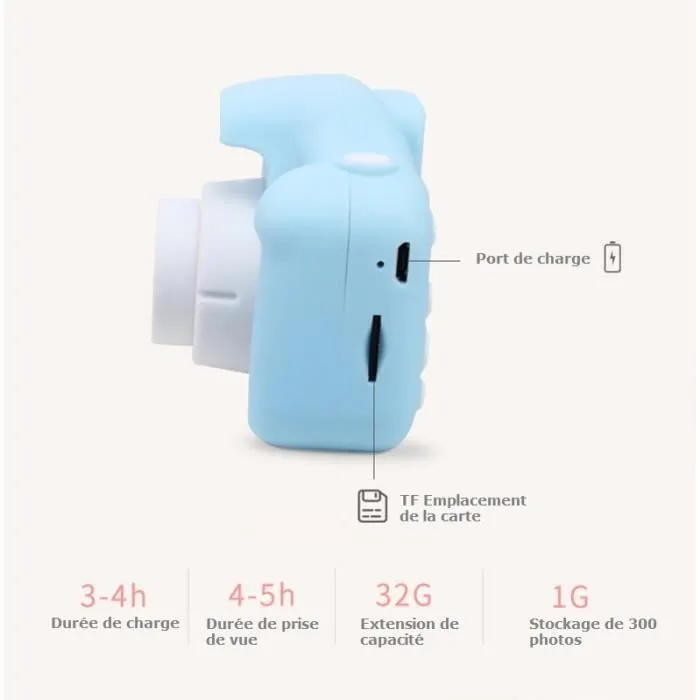 Appareil Photo Enfant - Non spécifié - Modèle Appareil Photo pour Enfants - HD 1080p - 32G - Rechargeable-3