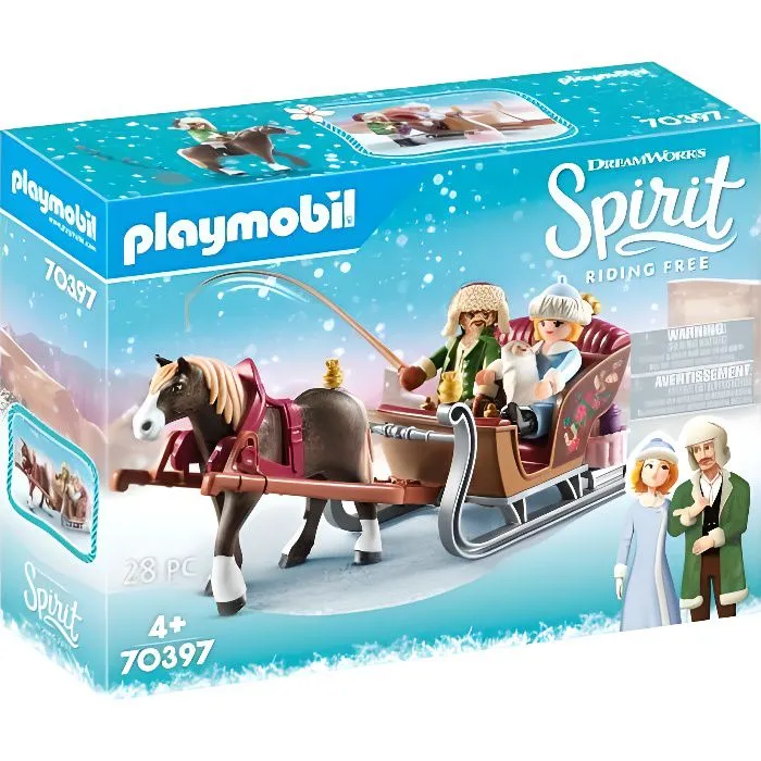 PLAYMOBIL 70397 - Spirit - Calèche d'hiver-0