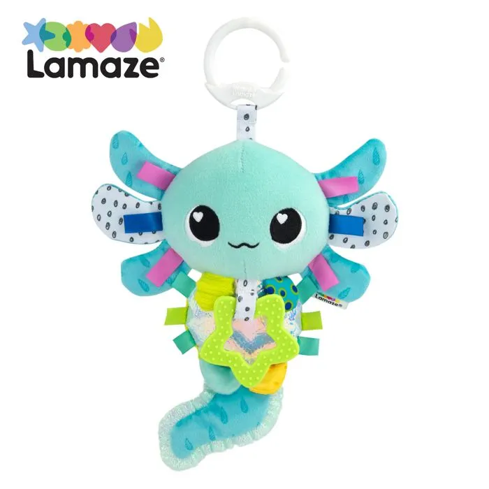 Peluche d'éveil sensoriel - Lamaze - Alise l’Axolotl - Couleurs vives - 0 à 6 mois - À clipser-0