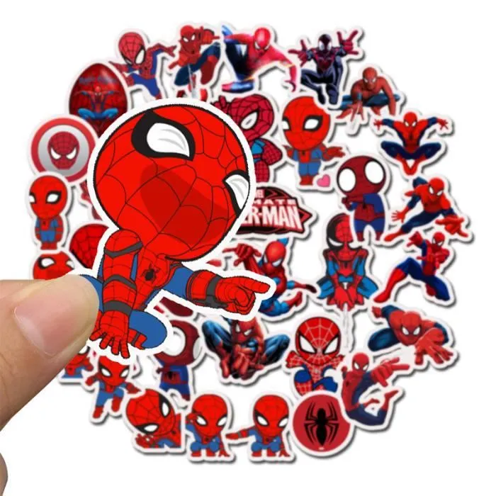 Avengers Endgame Spider-man fond d'écran Spider-Man Far From Home autocollant de bagage Iron Man Thor décalcomanies de voiture-1