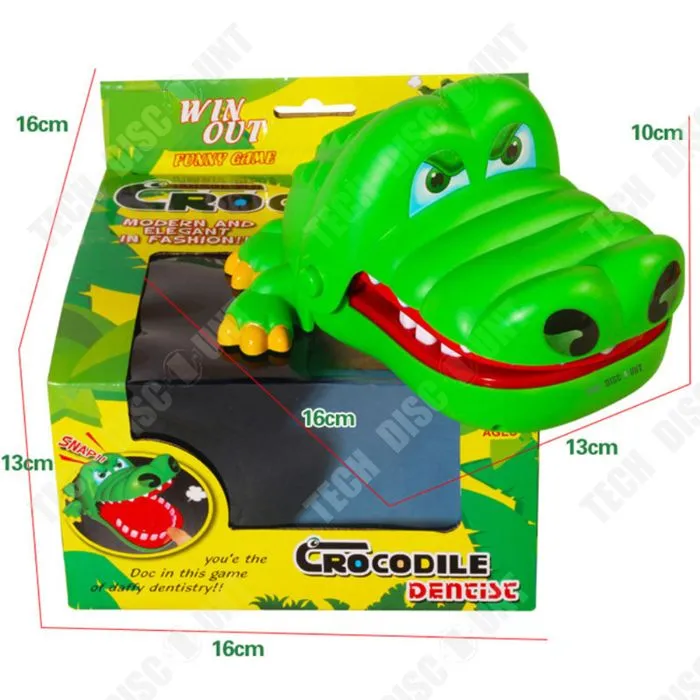 Jouet Crocodile - Tech Discount - Truc Crocodile Mordant - 13x10cm - Plastique - 2 joueurs ou plus-2