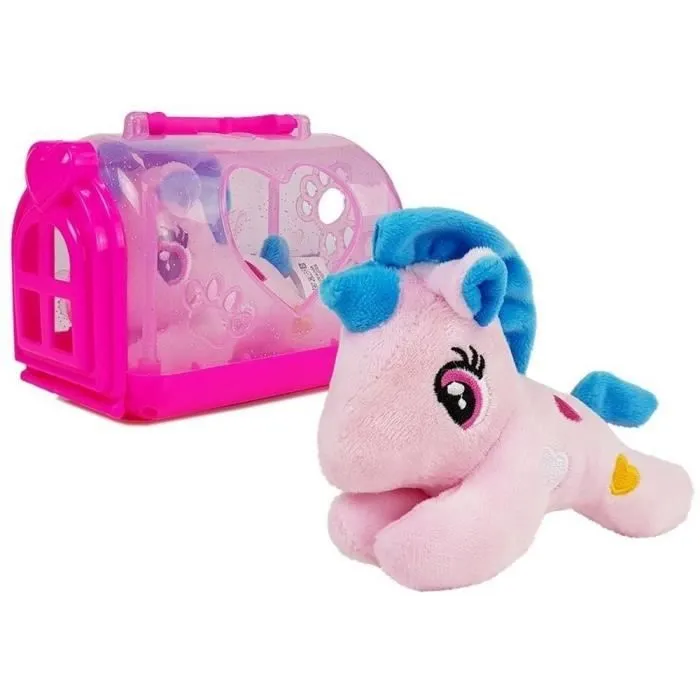 Jouet en peluche - Mały Jednorożec - Licorne - Cage de transport - Doux - Interactif-2