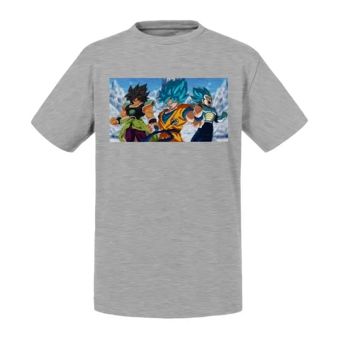 T-shirt Enfant Gris Dragon Ball Super Z Broly Manga-0