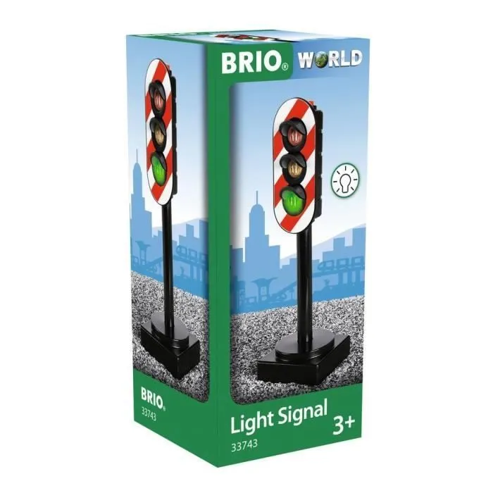 Brio World Feux Tricolores Lumineux - Accessoire pour circuit de train en bois et voiture - Ravensburger - Mixte dès 3 ans - 33743-4