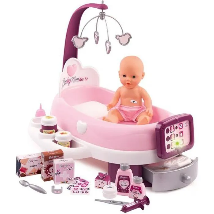 Nursery électronique Baby Nurse Smoby - Poupon Pipi - 24 Accessoires-0