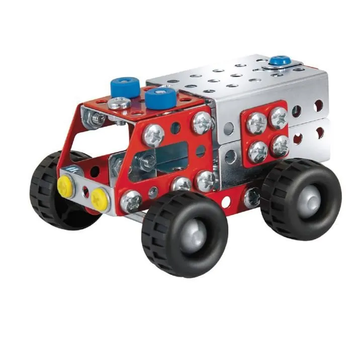 Jeu de construction pompiers en acier argent/rouge - EITECH - 192 pièces-1