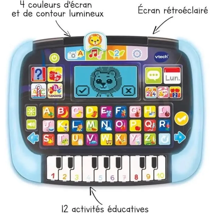 Tablette éducative VTECH P'tit Genius Magic Light pour enfants de 2 ans et plus - Noir/Bleu - Mixte-3