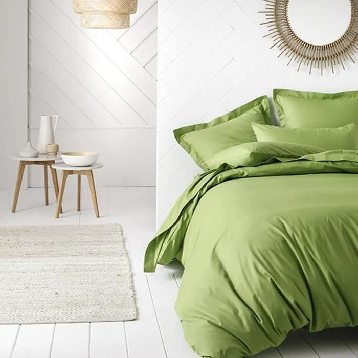 Taie d'oreiller coton LA MAISON D'AMELIE INTIMITY carrée Bambou 60x60cm-1