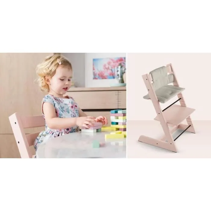 Chaise haute réglable - STOKKE - Tripp Trapp® - Rose poudre - Bébé - 15 kg - 6 mois-0