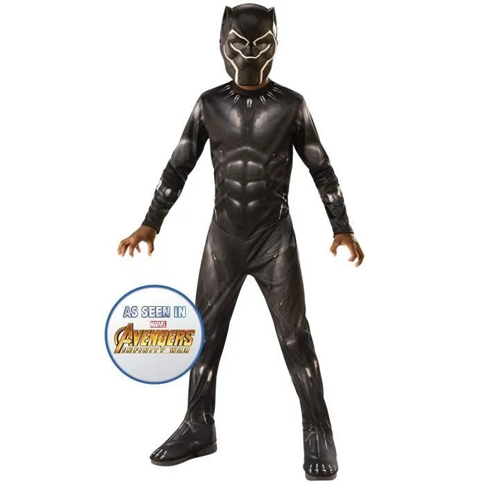 Rubies Rubies Official Avengers Black Panther Costume Classique pour Enfant Taille L 8-10 Ans Hauteur 147 cm --0