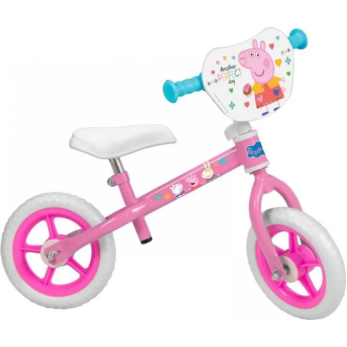 Toimsa Draisienne à 2 roues Peppa Pig 10 pouces Fille Rose-0