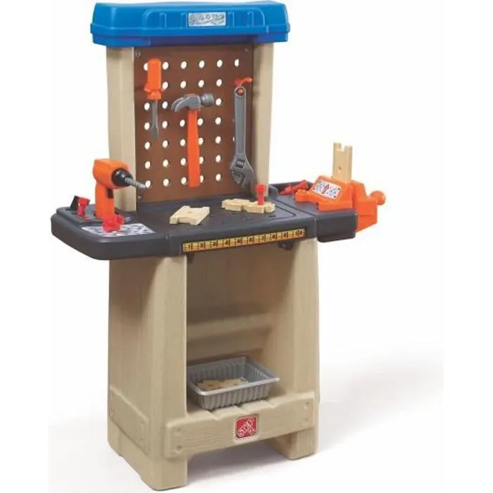 Atelier Handy Helper - STEP2 - Etabli pour Enfant avec Outils & Kit d’Accessoires - Plastique Roto-Moulé-0